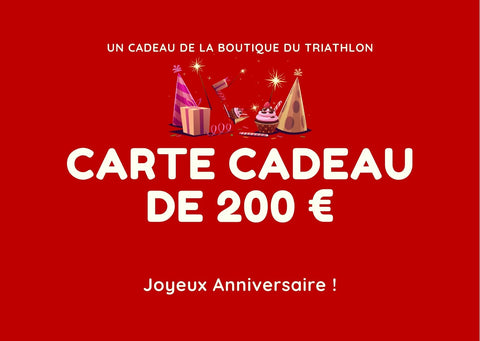 E-Carte cadeau 200 euros