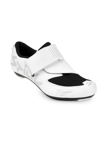 Chaussures De Triathlon Spiuk Trigger - Unisexe Blanc Mate Pour Compétition Longue Distance - 8