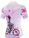 Maillot à manches courtes femme rose Megamo