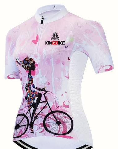 Maillot à manches courtes femme rose Megamo