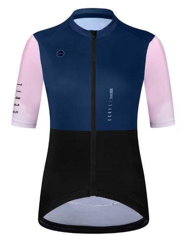 Maillot vélo à manches courtes femme marine La Boutique du Triathlon