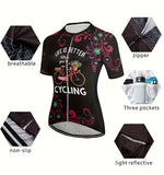 Maillot vélo à manches courtes femme noir La Boutique du Triathlon