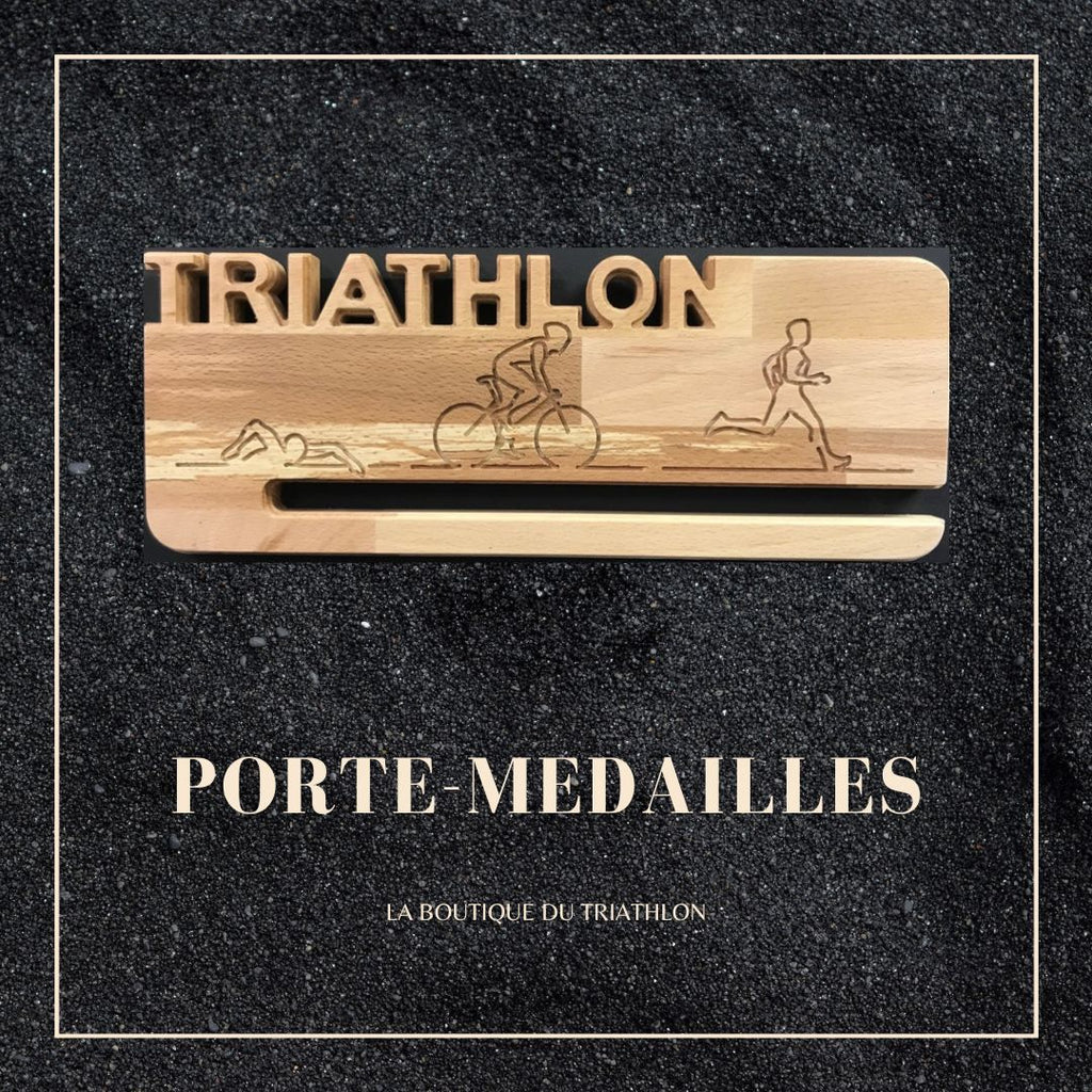 Porte-médailles Triathlon en bois de hêtre / La boutique du Triathlon – La  Boutique du Triathlon