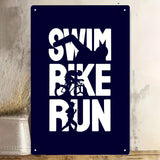 Plaque murale Swim Bike Run